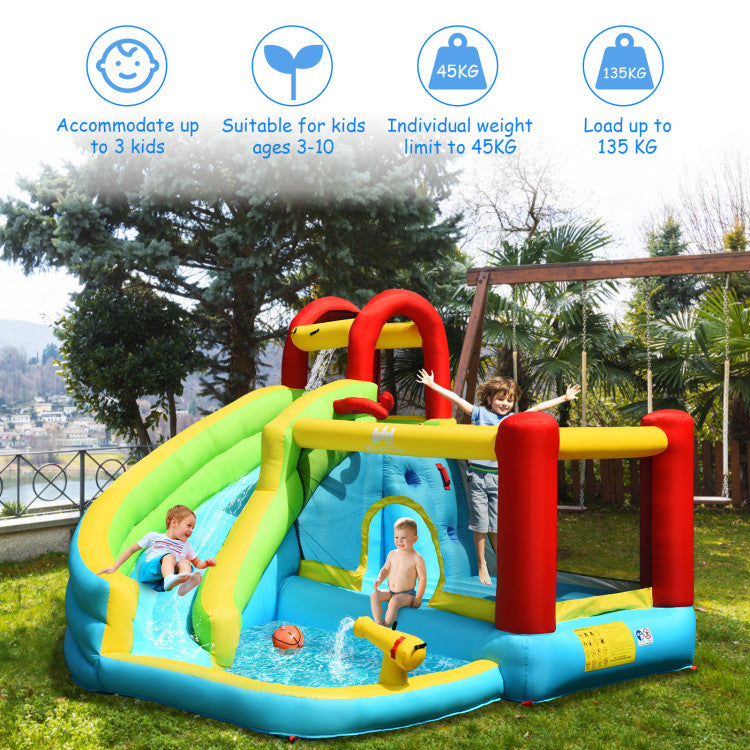 inflatable bounce house water slide