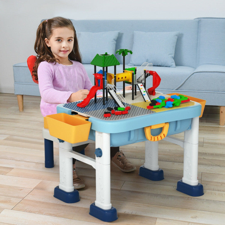 6-in-1 Kids Activity Table Set with Chairs – Multi-Functional Play and Study Desk