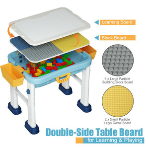 6-in-1 Kids Activity Table Set with Chairs – Multi-Functional Play and Study Desk