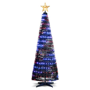 6.2 FT Pop-Up Lighted Christmas Tree with 282 RGB LED Lights for Holiday Decor