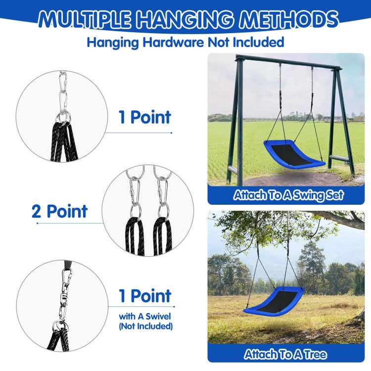 60-Inch Heavy-Duty Platform Tree Swing, 700 lbs Capacity for Kids & Adults - Outdoor Fun