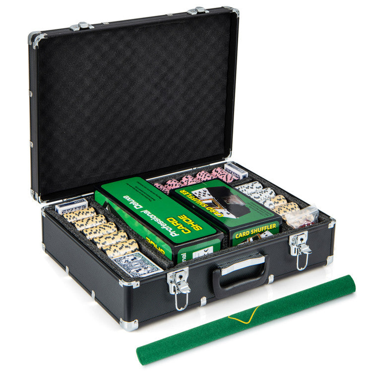 600-Piece Poker Chip Set with 14g Claytec Chips and Carrying Case