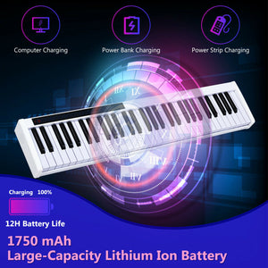 61-Key Portable Digital Stage Piano with Carrying Bag - Perfect for Performances