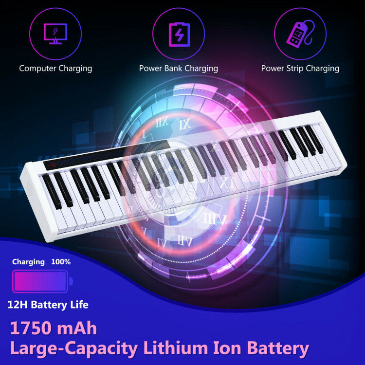 61-Key Portable Digital Stage Piano with Carrying Bag - Perfect for Performances