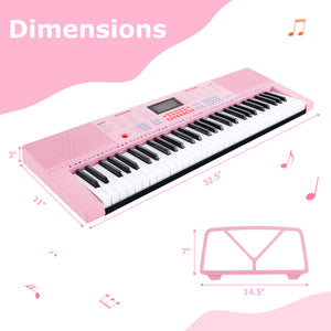 61-Key Electric Piano Keyboard for Beginners - Ideal for Practice & Learning
