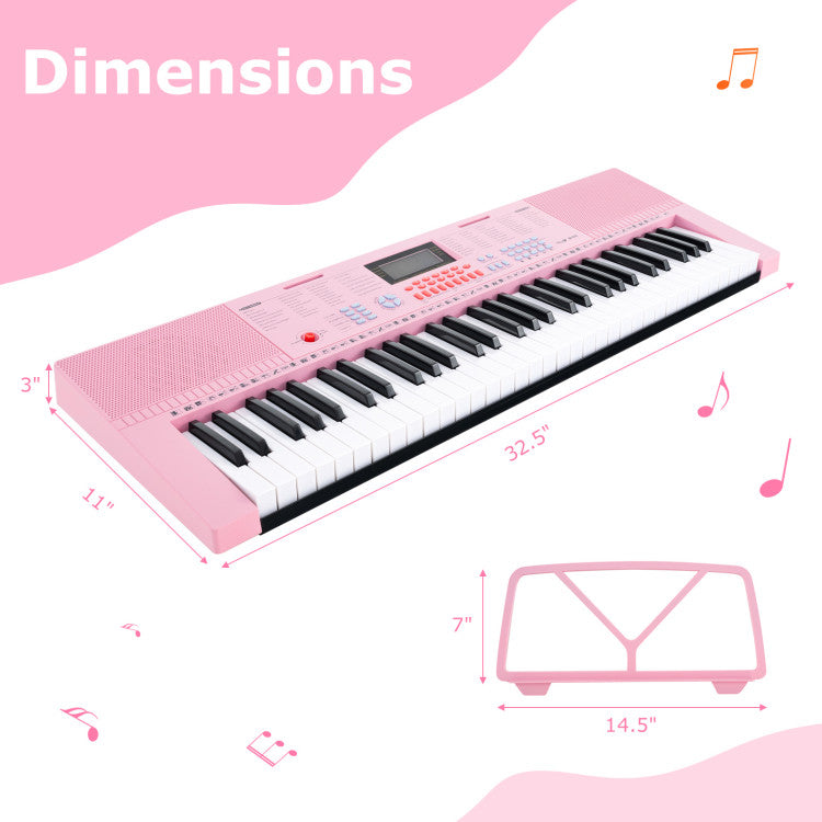 61-Key Electric Piano Keyboard for Beginners - Ideal for Practice & Learning