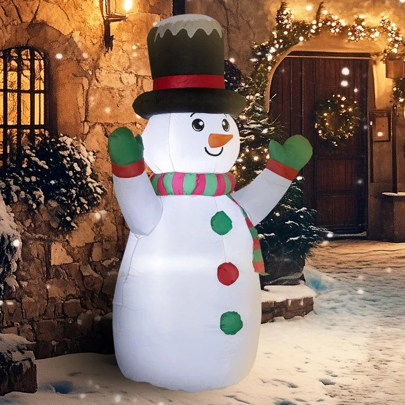 6 FT Christmas Inflatable Snowman with LED Lights for Indoor & Outdoor Holiday Decor