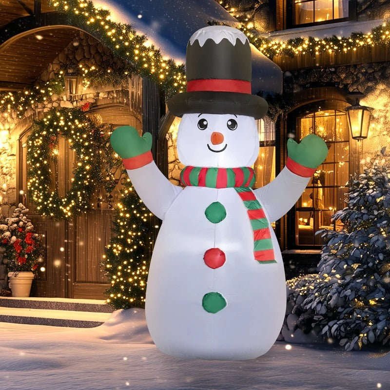 6 FT Christmas Inflatable Snowman with LED Lights for Indoor & Outdoor Holiday Decor