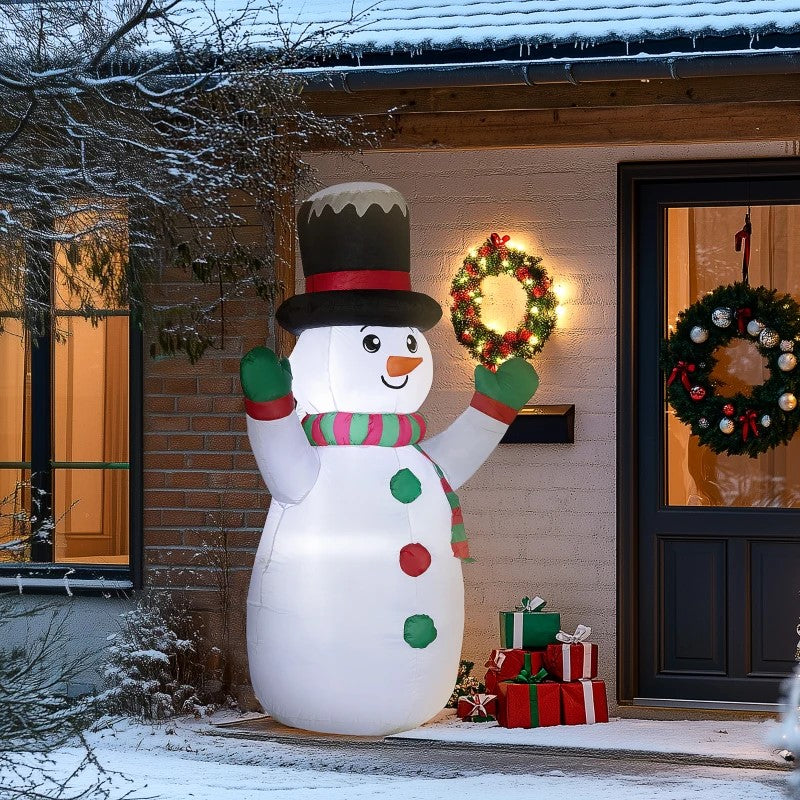 6 FT Christmas Inflatable Snowman with LED Lights for Indoor & Outdoor Holiday Decor