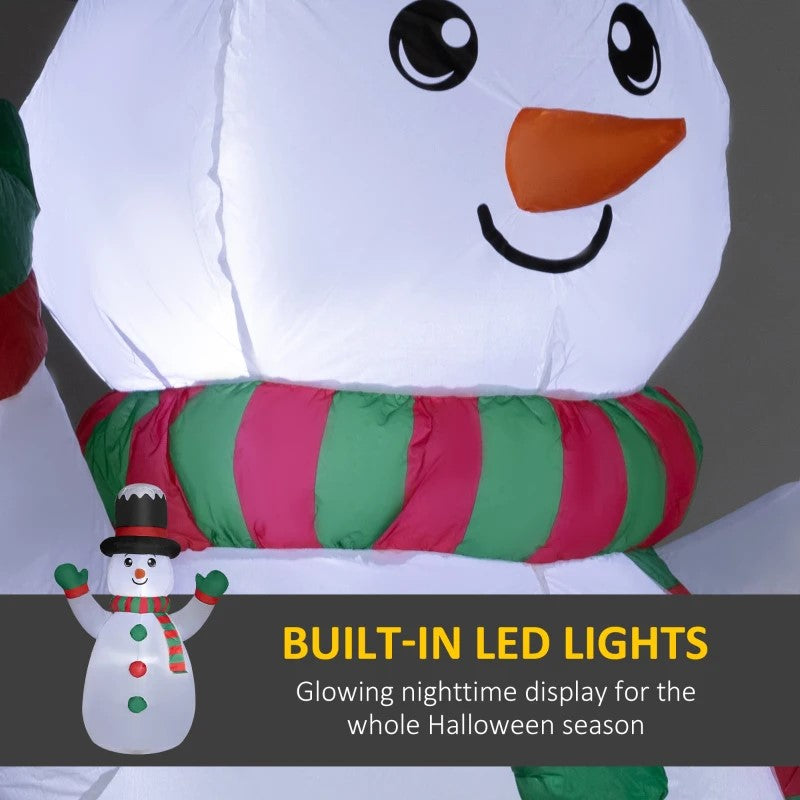 6 FT Christmas Inflatable Snowman with LED Lights for Indoor & Outdoor Holiday Decor