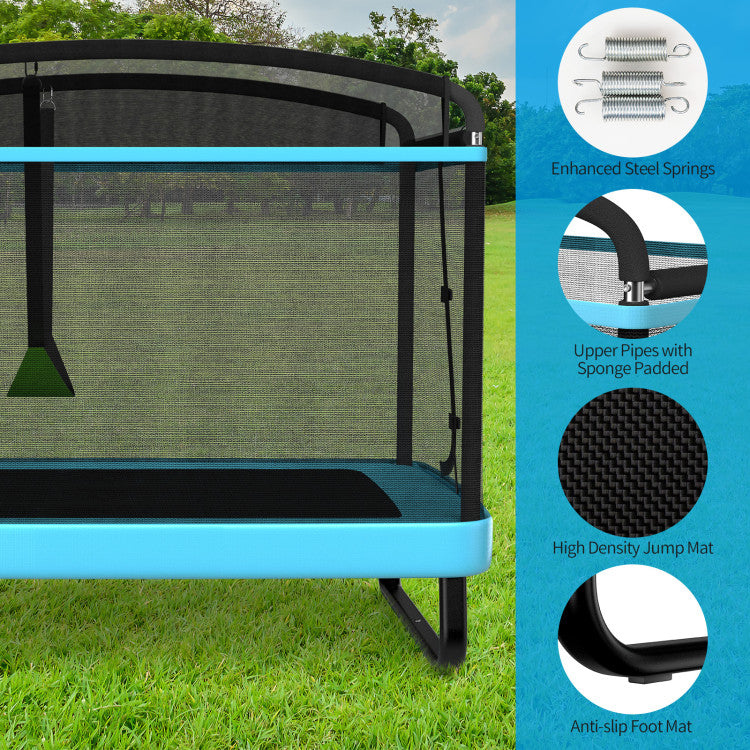 6 ft Kids Trampoline with Swing & Safety Fence - Fun and Secure Outdoor Play