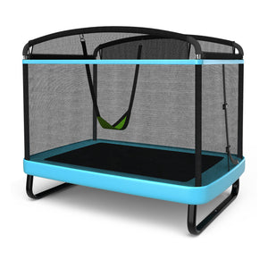 6 ft Kids Trampoline with Swing & Safety Fence - Fun and Secure Outdoor Play
