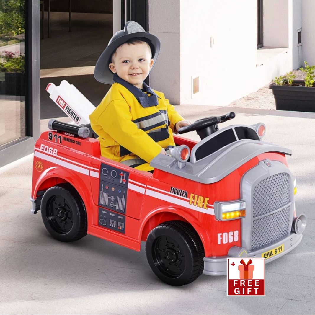 6V Electric Ride-On Fire Truck