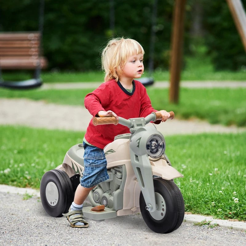 6V Kids Electric Ride-On Motorcycle with Bubbles, 3 Wheels, LED Headlight & Music