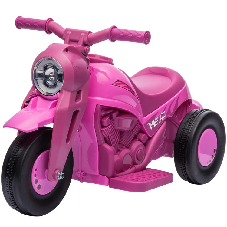 6V Kids Electric Ride-On Motorcycle with Bubbles, 3 Wheels, LED Headlight & Music