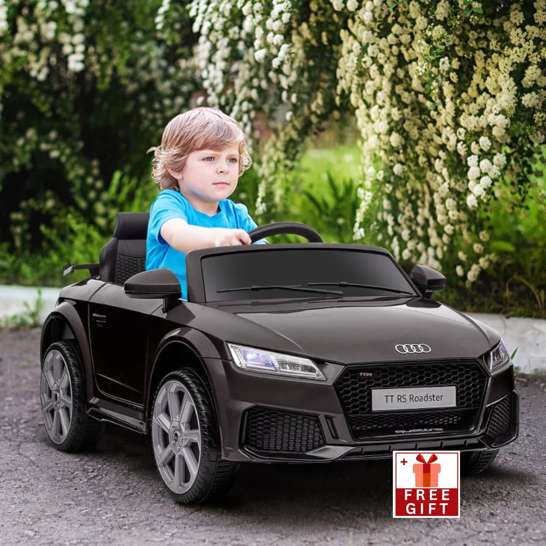 6V Kids Electric Ride On Car, Licensed Audi TT RS , Black