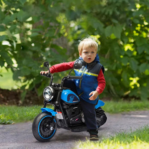 6V Kids Motorcycle with Training Wheels, Single-Button Start, and Safe Design