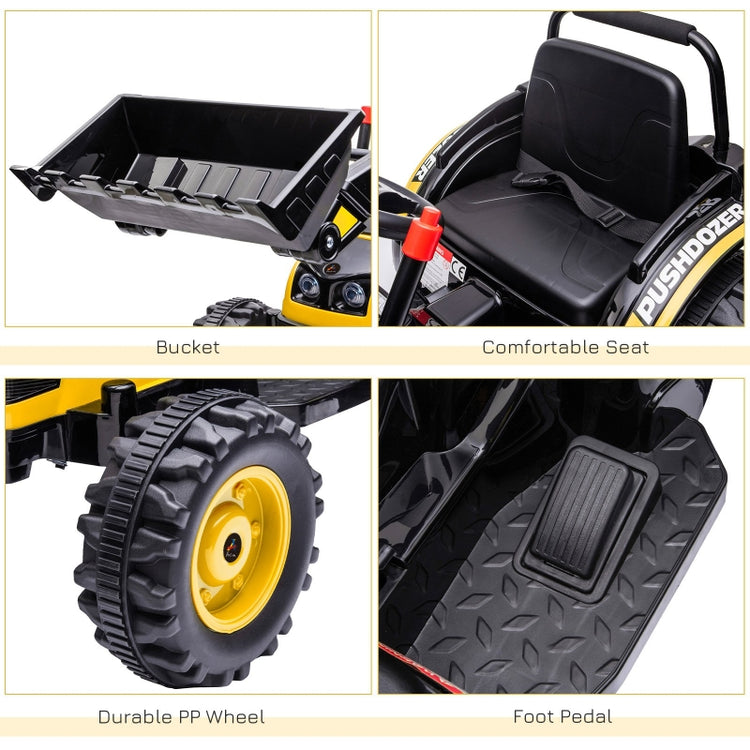 6V Kids Ride on Excavator, Bulldozer, Electric Construction Vehicle, Rechargeable Battery Powered Truck