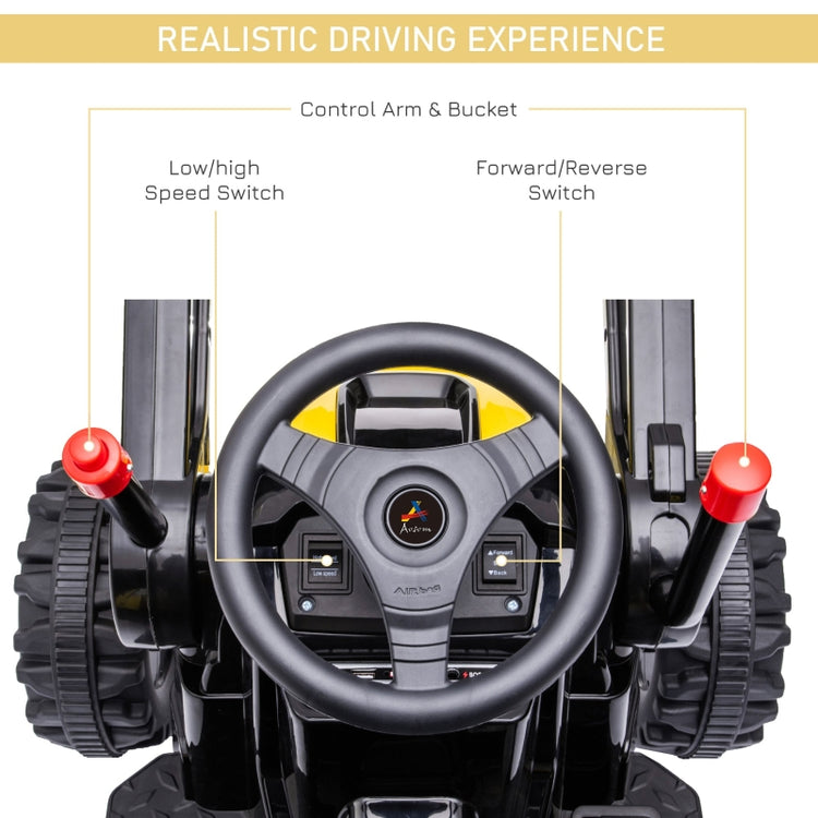 6V Kids Ride on Excavator, Bulldozer, Electric Construction Vehicle, Rechargeable Battery Powered Truck