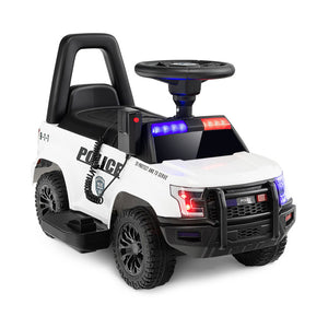 6V Kids Ride-On Police Car with Siren, Flashing Lights, and Real Megaphone