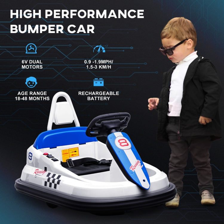 ride on bumper car for toddlers, White