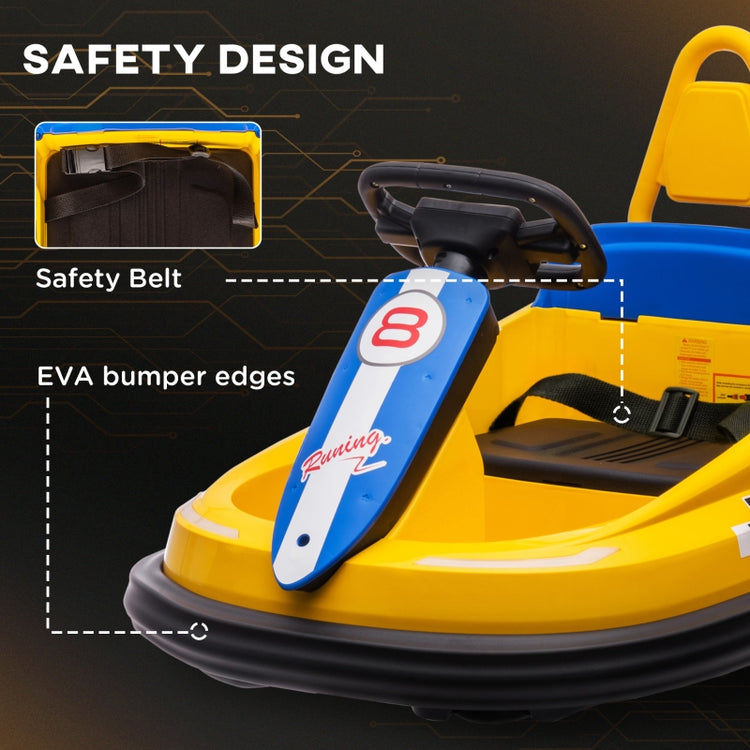 ride on bumper car for toddlers, Yellow