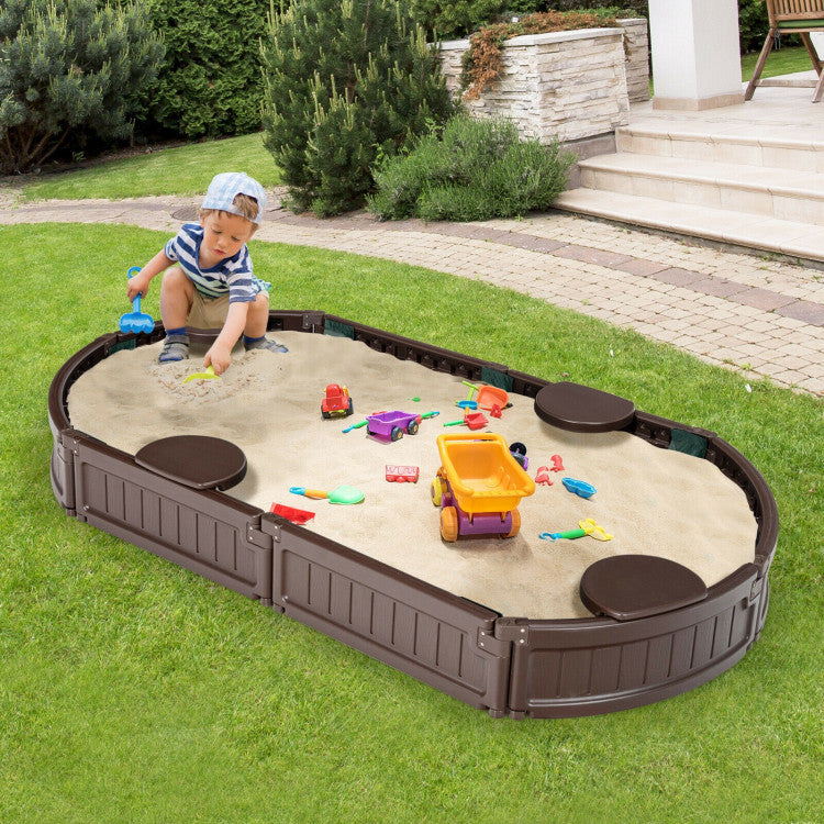 6 Ft Kids Oval Sandbox