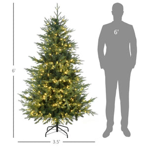 6' Pre-Lit Artificial Christmas Tree with Warm White LED Lights and 8 Light Modes