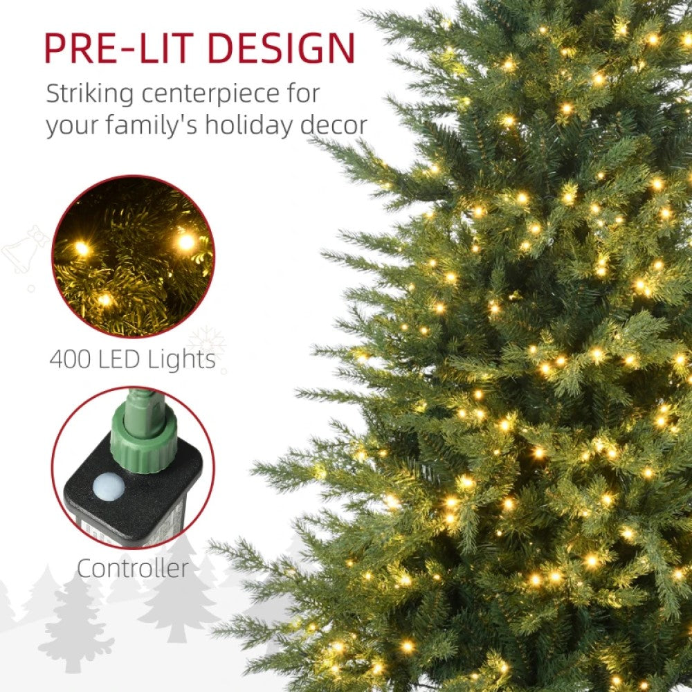 6' Pre-Lit Artificial Christmas Tree with Warm White LED Lights and 8 Light Modes