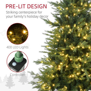 6' Pre-Lit Artificial Christmas Tree with Warm White LED Lights and 8 Light Modes