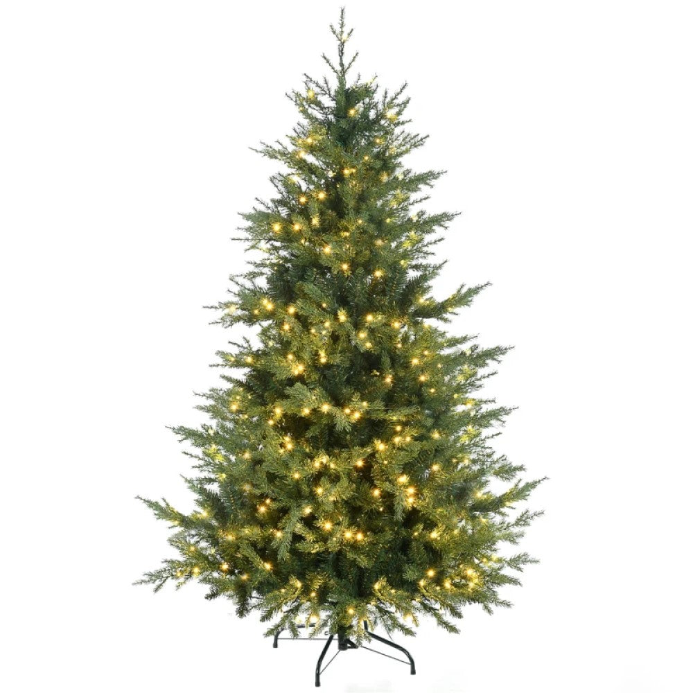 6' Pre-Lit Artificial Christmas Tree with Warm White LED Lights and 8 Light Modes