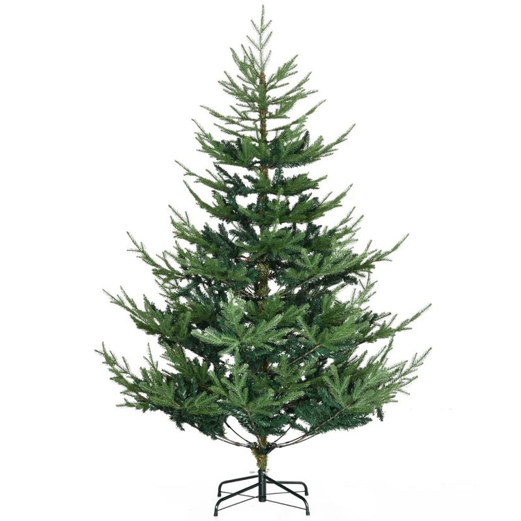 6ft Artificial Christmas Tree, Realistic Pine with 795 Branches, Hinged Auto-Open & Steel Base