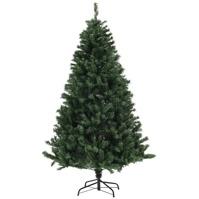 6ft Artificial Christmas Tree with 1000 Branch Tips, Auto Open & Steel Base, Green