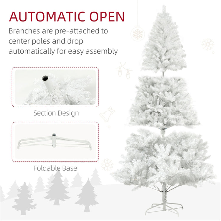 6ft Artificial White Christmas Tree for Festive Holiday Decor