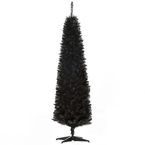 6ft Slim Artificial Pencil Christmas Tree with 390 Realistic Tips and Durable Plastic Stand