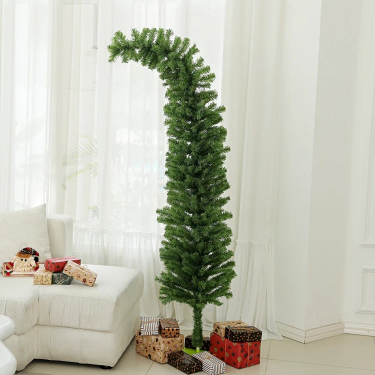 6ft Whimsical Pencil Christmas Tree, Bendable Artificial Tree with 400 Tips & Metal Base, Green