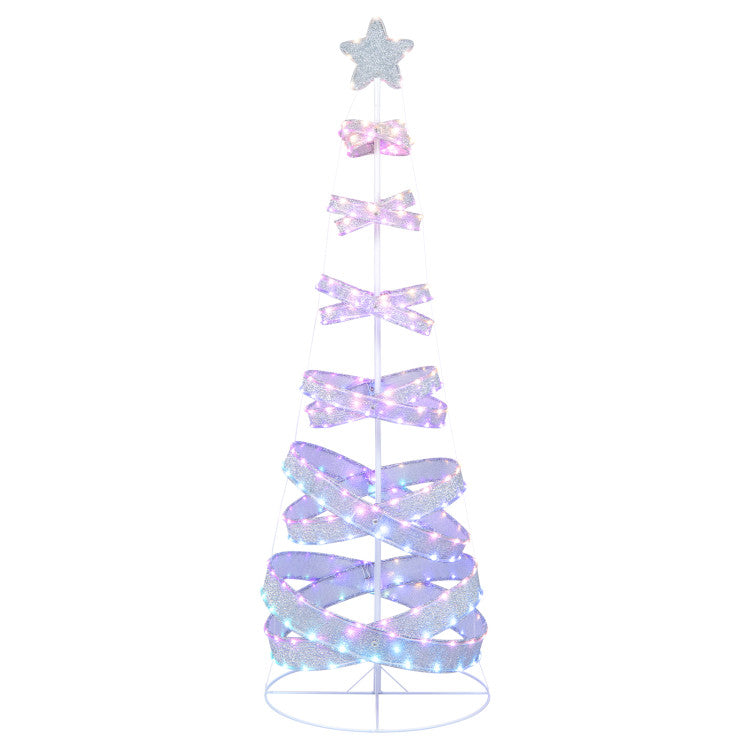 7-Foot Outdoor Spiral Christmas Tree for Party, Christmas, and New Year Holiday Decoration