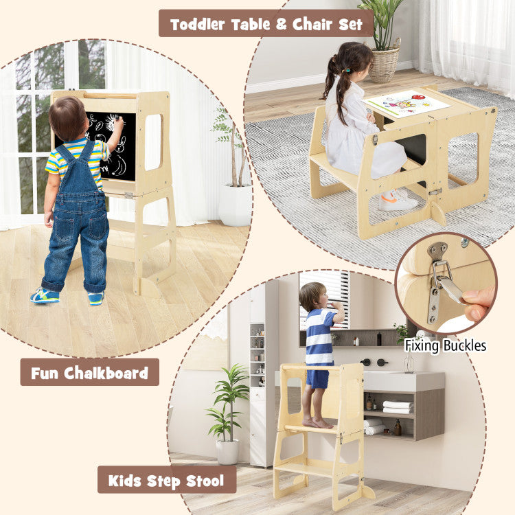 7-in-1 Toddler Climbing Toy Table & Chair Set for Kids Aged 3-14 | Boys & Girls