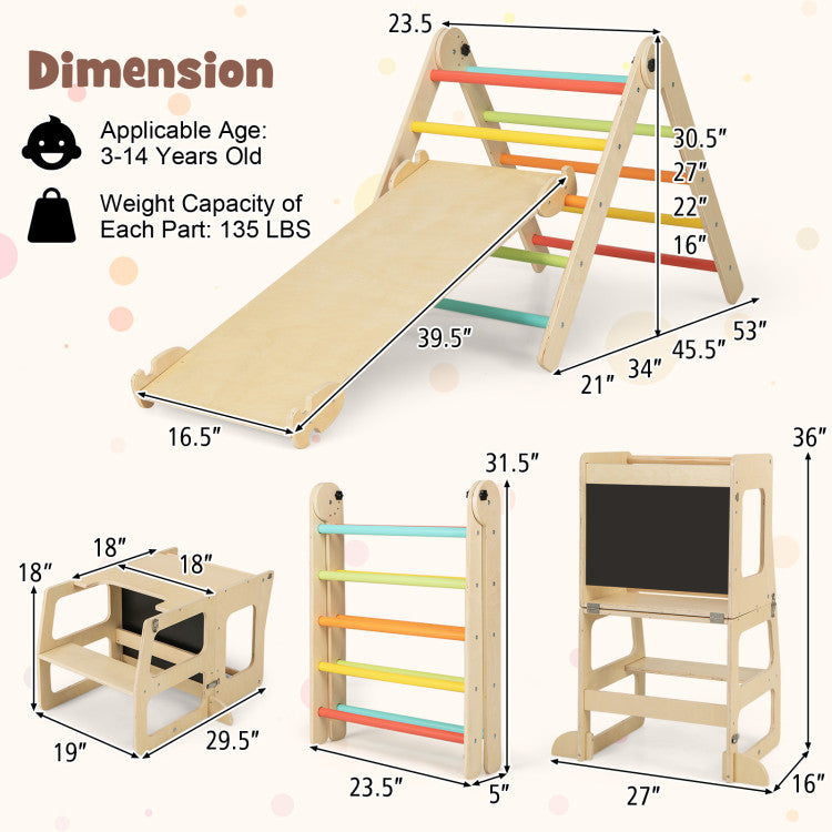 7-in-1 Toddler Climbing Toy Table & Chair Set for Kids Aged 3-14 | Boys & Girls