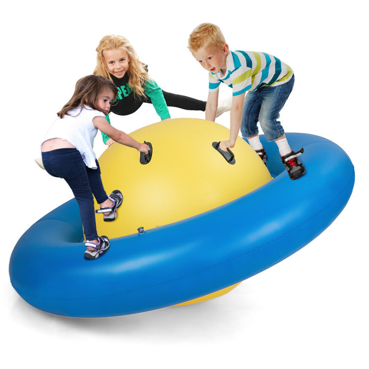 7.5-Foot Giant Inflatable Dome Rocker Bouncer for Kids with 6 Built-in Handles