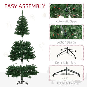 7.5 FT Pre-Lit Artificial Christmas Tree with 500 Warm White LEDs and Realistic Branches