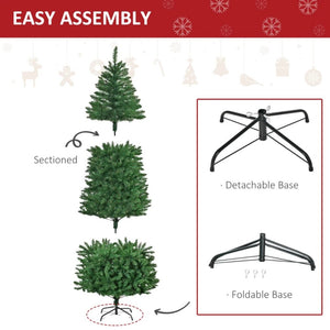 7.5ft Pre-lit Artificial Pine Christmas Tree with 450 LED Lights and 1146 Branch Tips