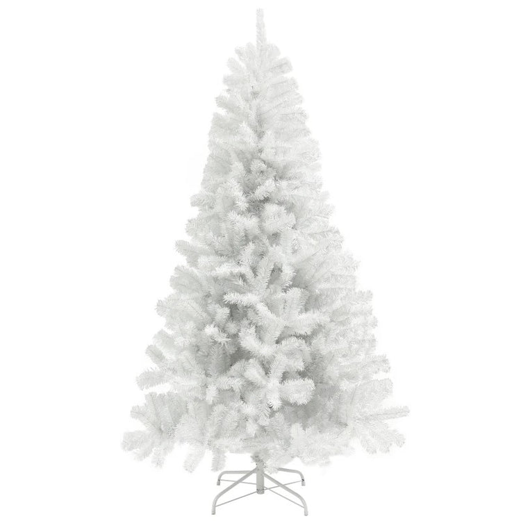 7.5ft Unlit Black Artificial Christmas Tree with 1346 Branch Tips & Steel Base