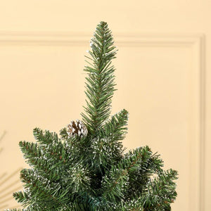 7.5ft Unlit Snow-Dipped Fir Artificial Christmas Tree with Pine Cones & 1119 Tips