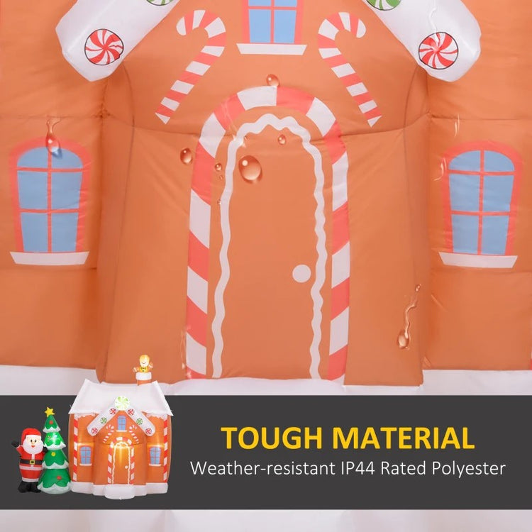 7FT Inflatable Gingerbread House with LED Lights – Christmas Yard & Indoor Decor