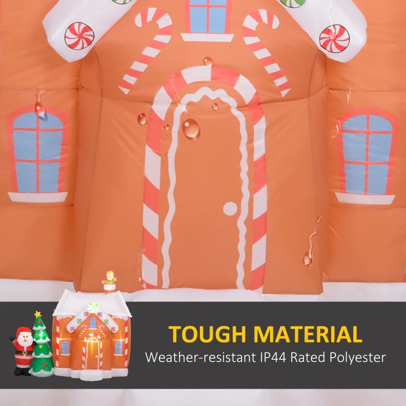 7FT Inflatable Gingerbread House with LED Lights – Christmas Yard & Indoor Decor