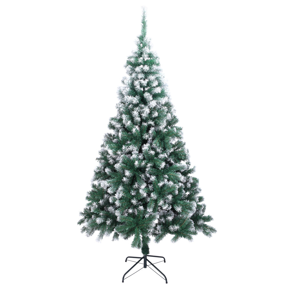 7FT Spray White PVC Christmas Tree with 870 Branches - Perfect Holiday Decor