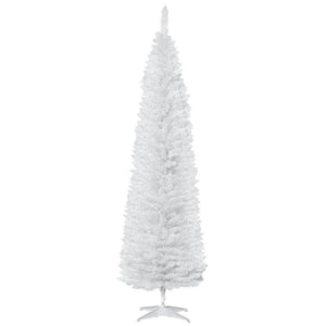 7' Slim Artificial Pencil Christmas Tree with 499 Realistic Branch Tips and Sturdy Stand