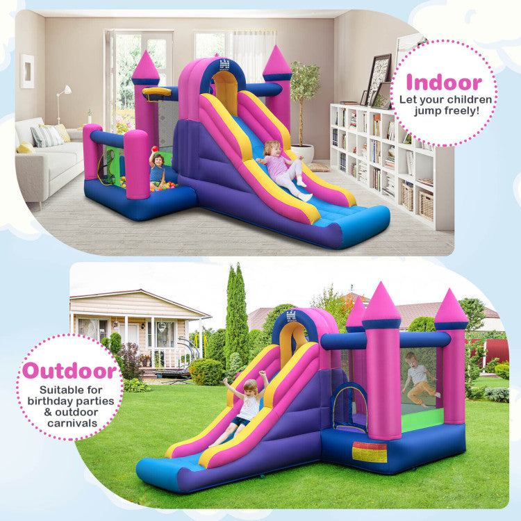 pink bounce house for big kids