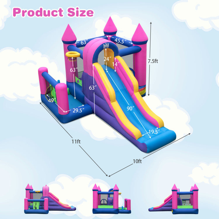 pink bounce house for big kids